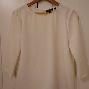 Theory White Blouse with Open Back Design